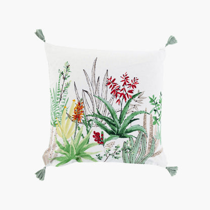 Aloevera cotton and linen square pillowcase