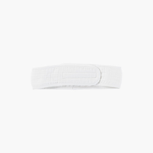 Natural white organic cotton and cotton gauze headband