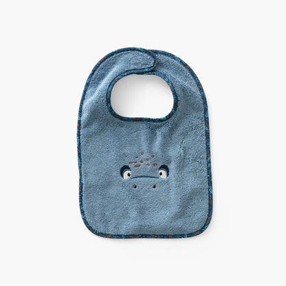 Happyful sky blue cotton bib