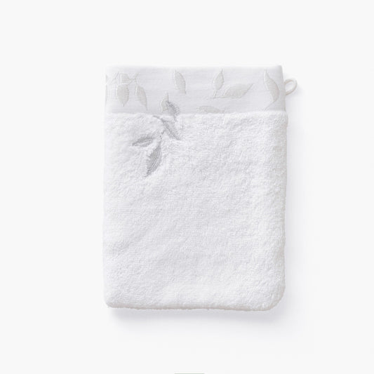 Equinoxe neige cotton and bamboo viscose wash mitt