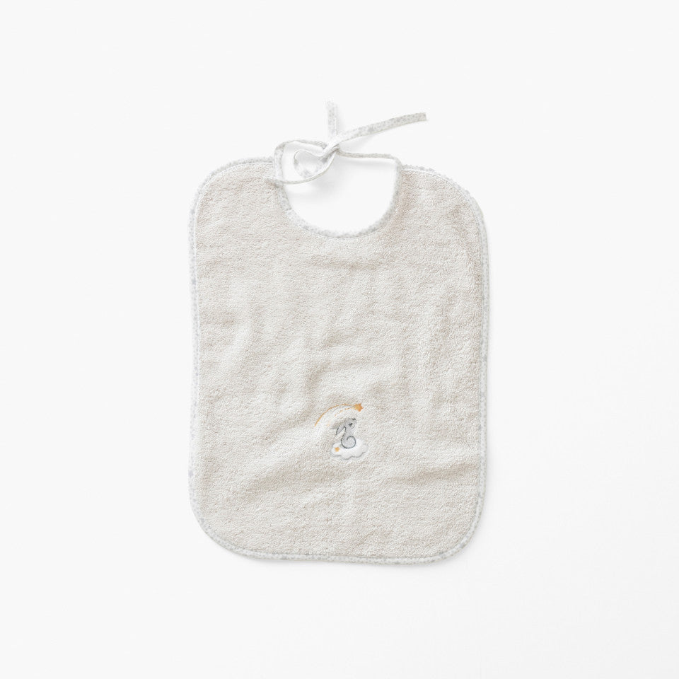 Organic cotton bib Illumine chalk