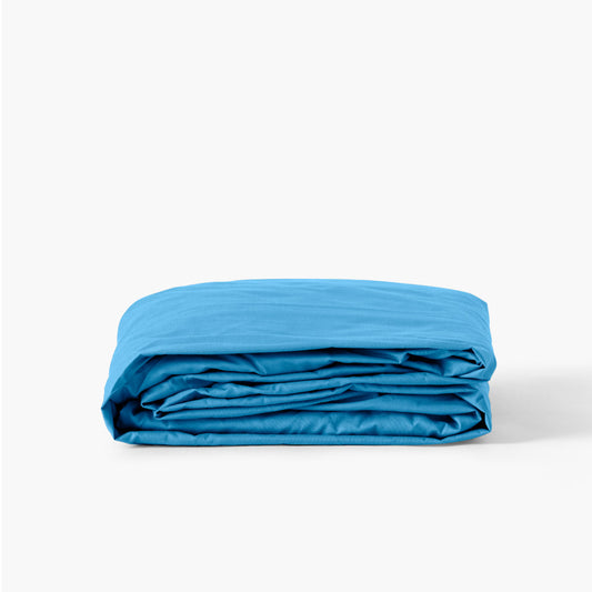 NEO azur fitted sheet percale cotton
