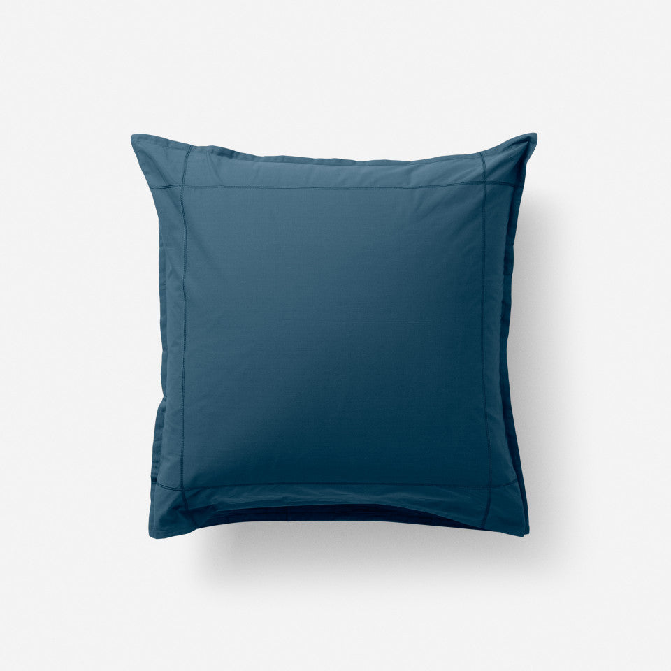 NEO prussian blue square pillow case percale cotton