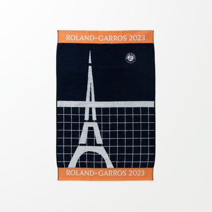 Roland-Garros 2023 navy blue organic cotton player beach towel