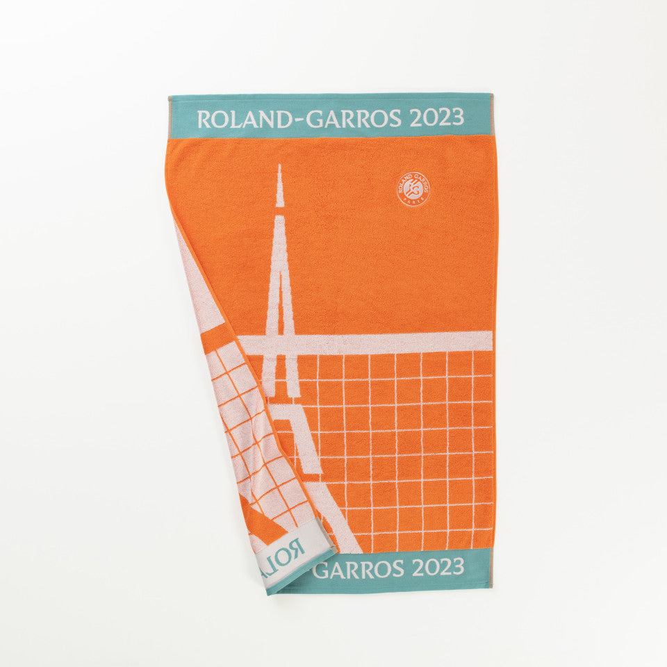 Roland-Garros 2023 clay court organic cotton player beach towel