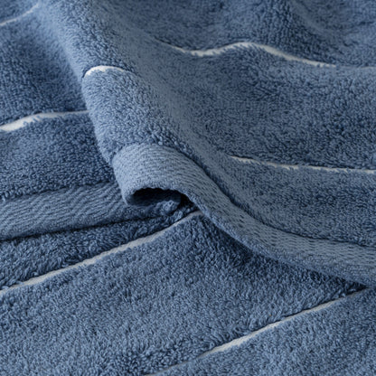 Hypnotic indigo cotton guest towel