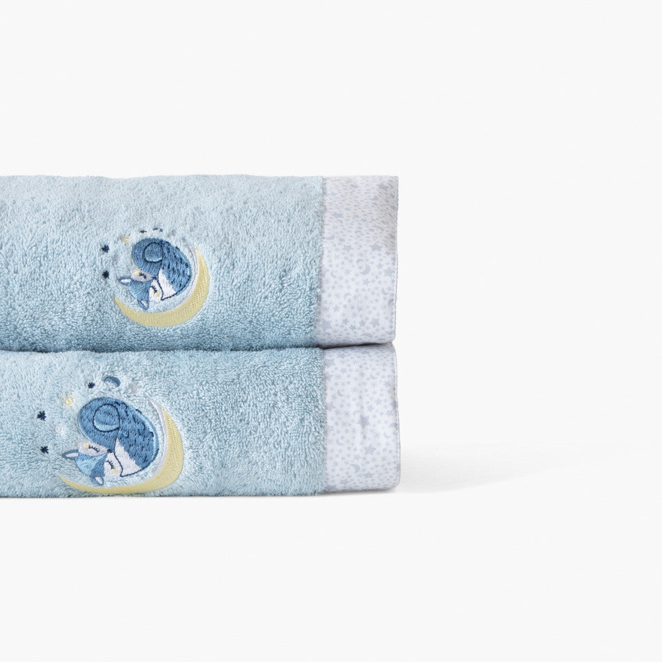 Illumine organic cotton bath towel polar blue