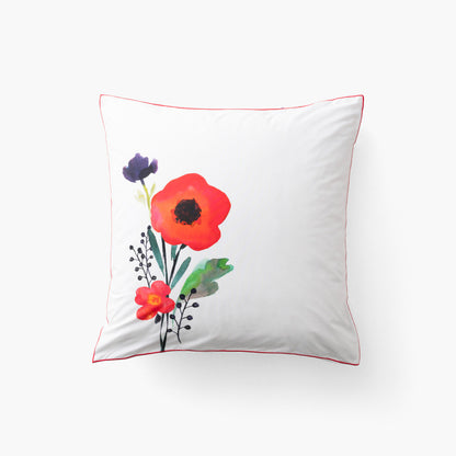 Rosella cotton square pillowcase