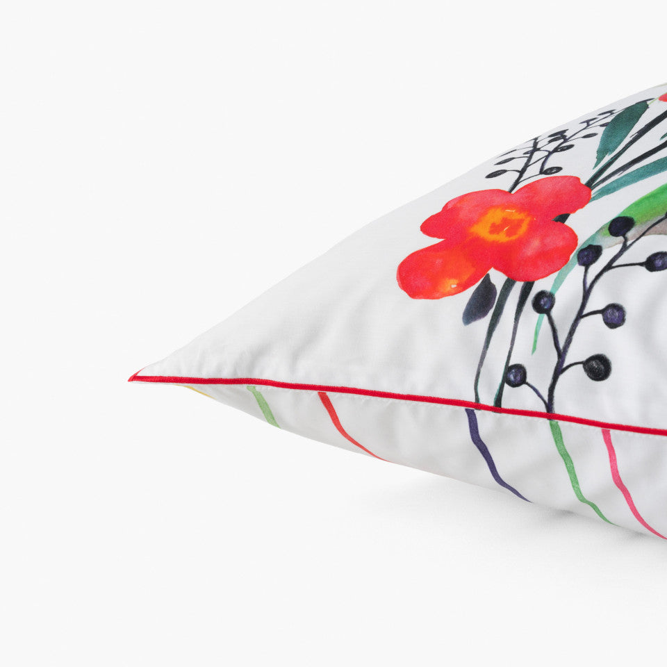 Rosella cotton square pillowcase