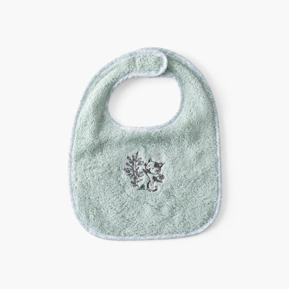 Mini organic cotton bib Jardine almond