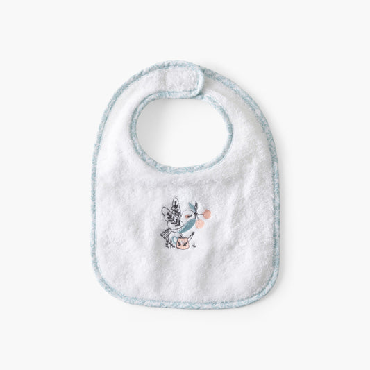 Jardine white organic cotton mini bib