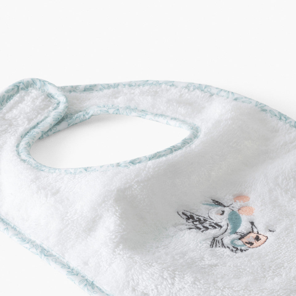 Jardine white organic cotton mini bib