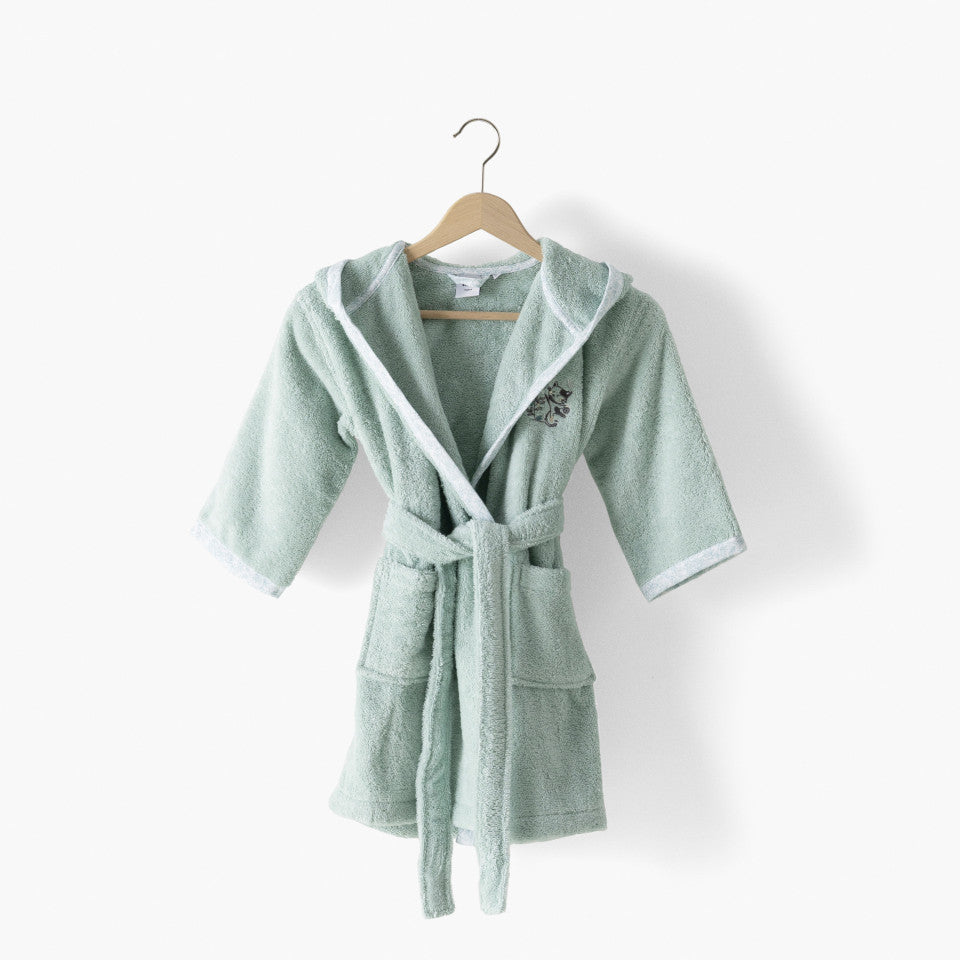 Jardine organic cotton baby bathrobe almond