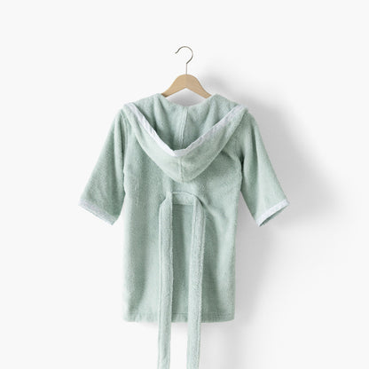 Jardine organic cotton baby bathrobe almond