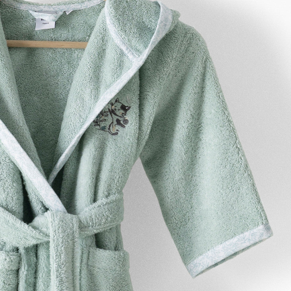 Jardine organic cotton baby bathrobe almond