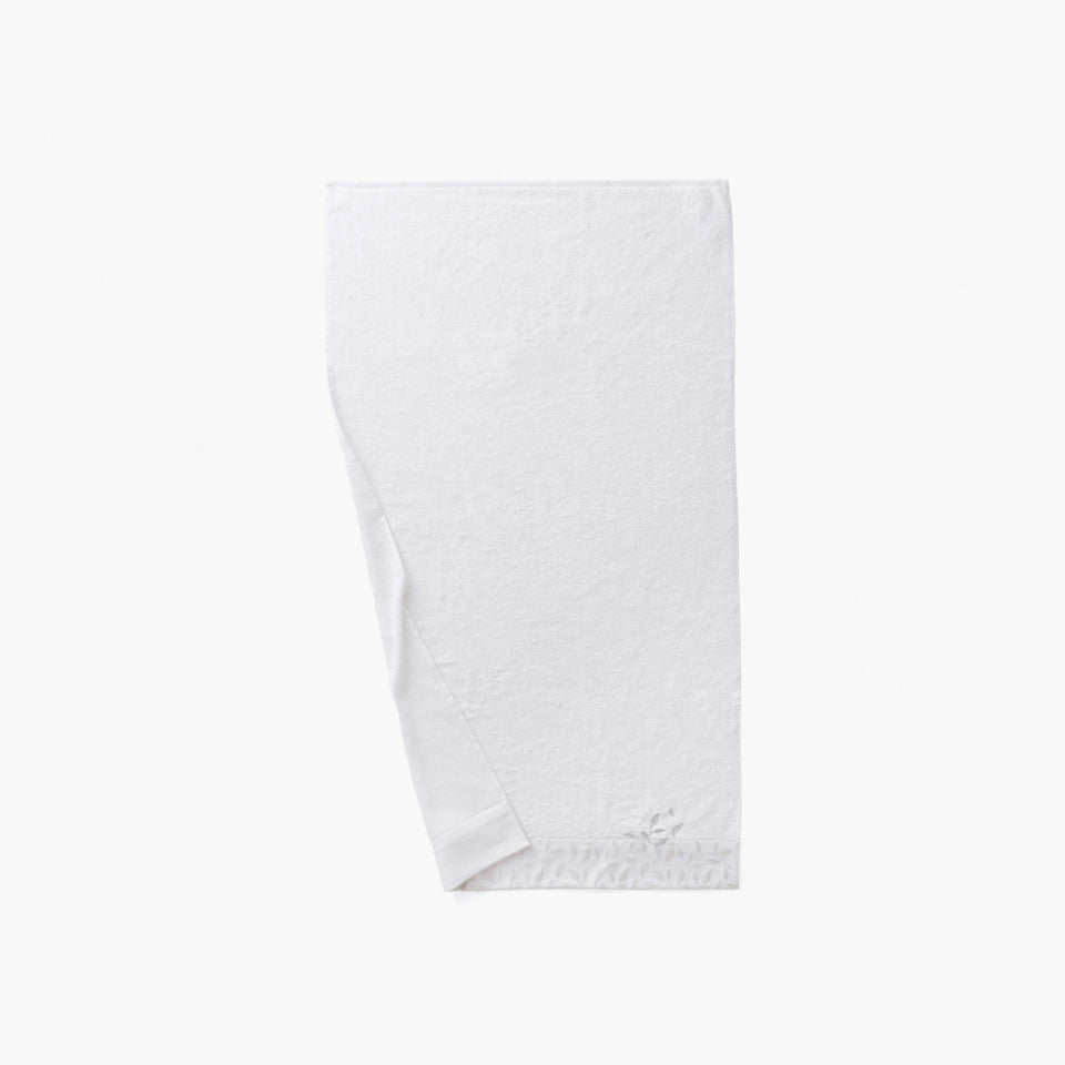 Equinoxe neige cotton and bamboo viscose hand towel