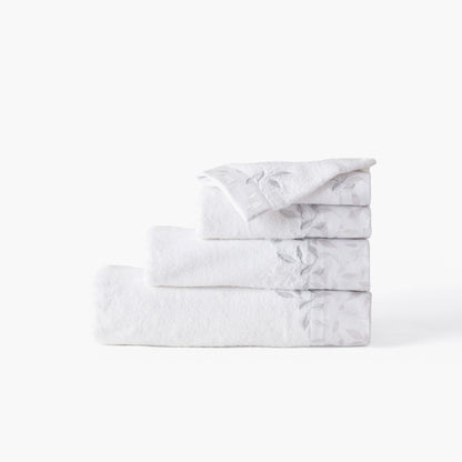 Equinoxe neige cotton and bamboo viscose hand towel