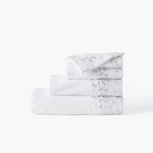 Equinoxe neige cotton and bamboo viscose bath towel