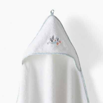 Jardine white organic cotton bath cape