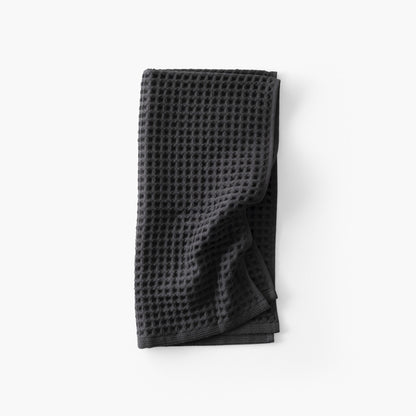 Quadro organic cotton guest towel charcoal