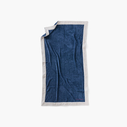 Greg navy cotton beach towel