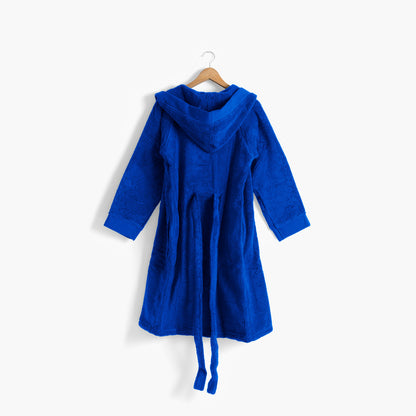 Hugo cobalt soft cotton teenage boy bathrobe