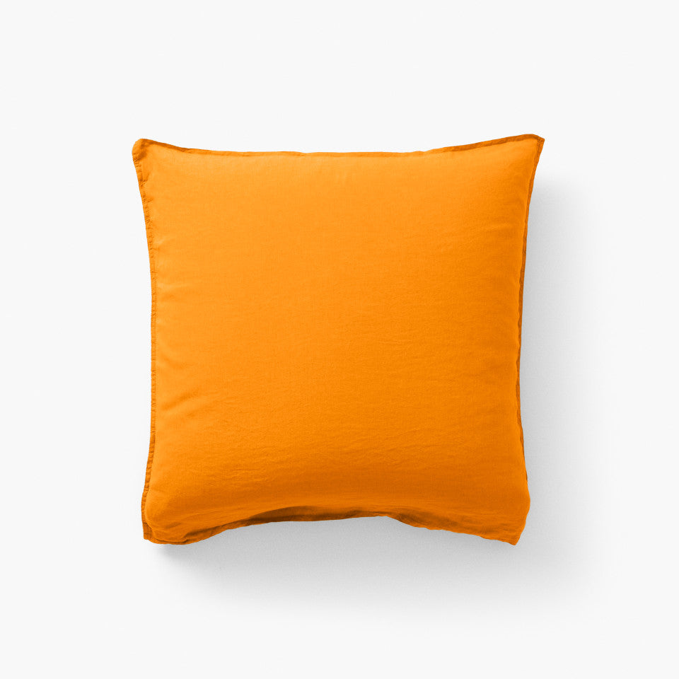 Songe turmeric washed linen square pillowcase