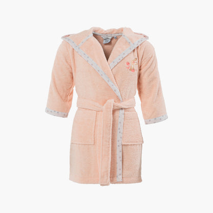 Devine blush organic cotton hooded baby bathrobe