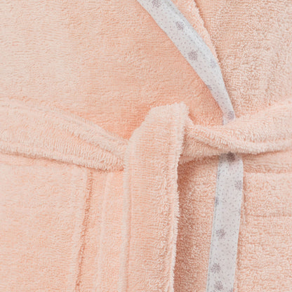 Devine blush organic cotton hooded baby bathrobe