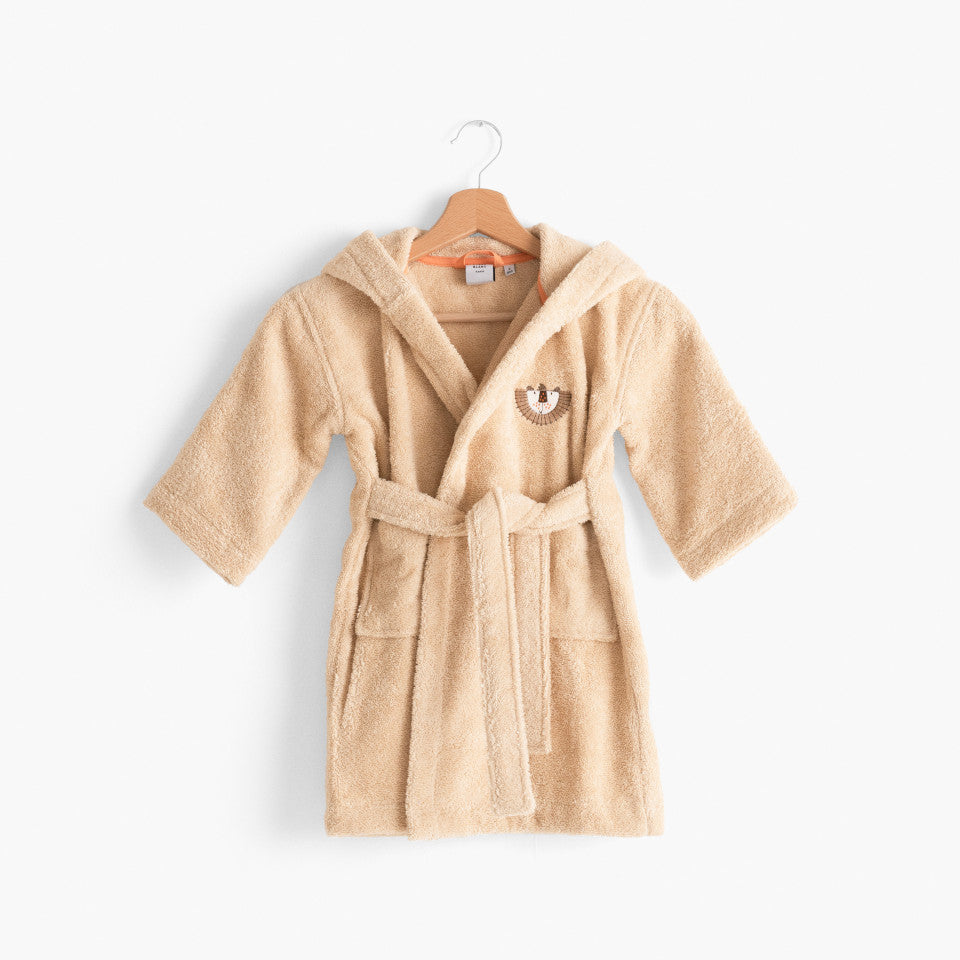 Safari organic cotton terry hooded children's bathrobe