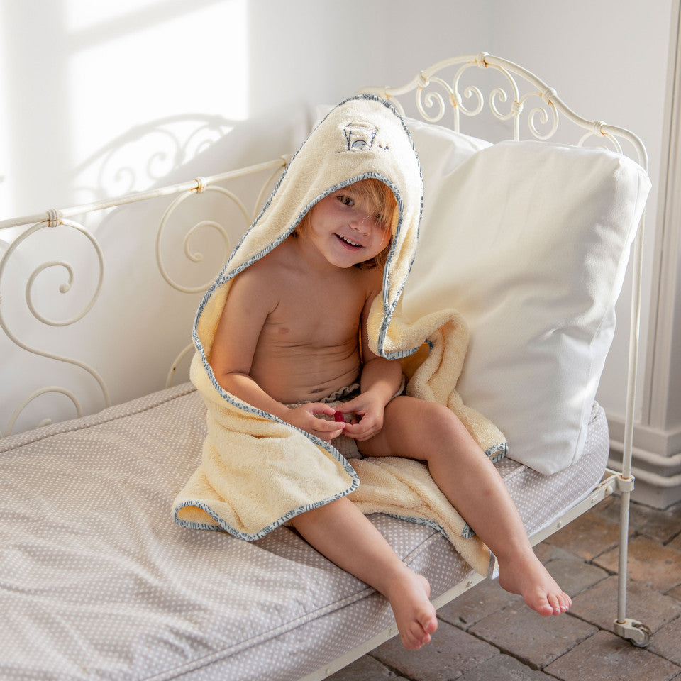 Dandine straw organic cotton bath cape