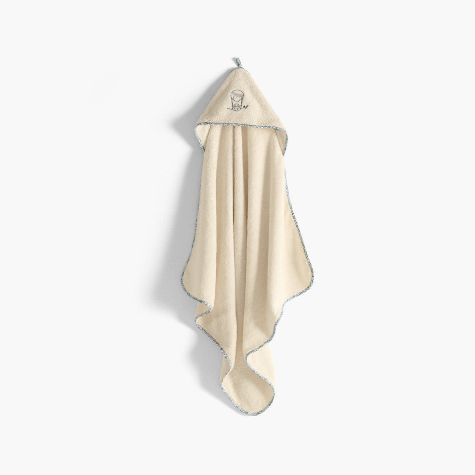 Dandine straw organic cotton bath cape