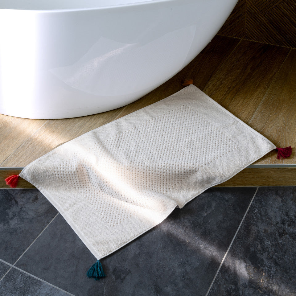 Natural Eclats cotton bath mat