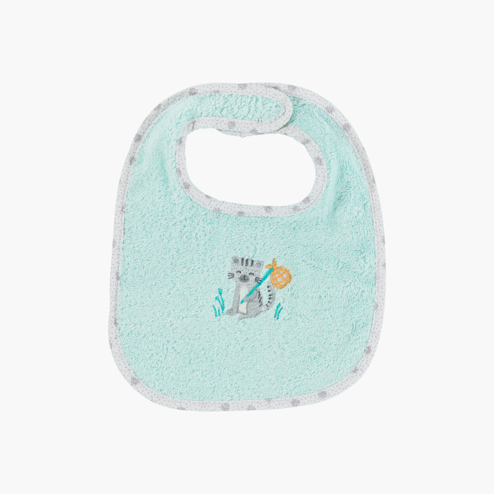 Organic cotton mini bib Devine celadon