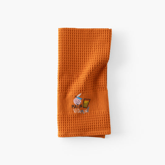 Tcafé rust honeycomb cotton tea towel