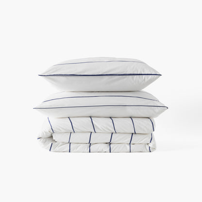 Rosablue cotton reversible duvet cover