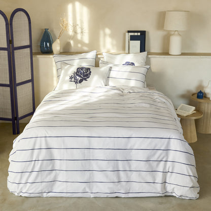 Rosablue cotton reversible duvet cover