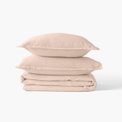 Prestige mother-of-pearl polka dot and stripe jacquard cotton satin duvet cover