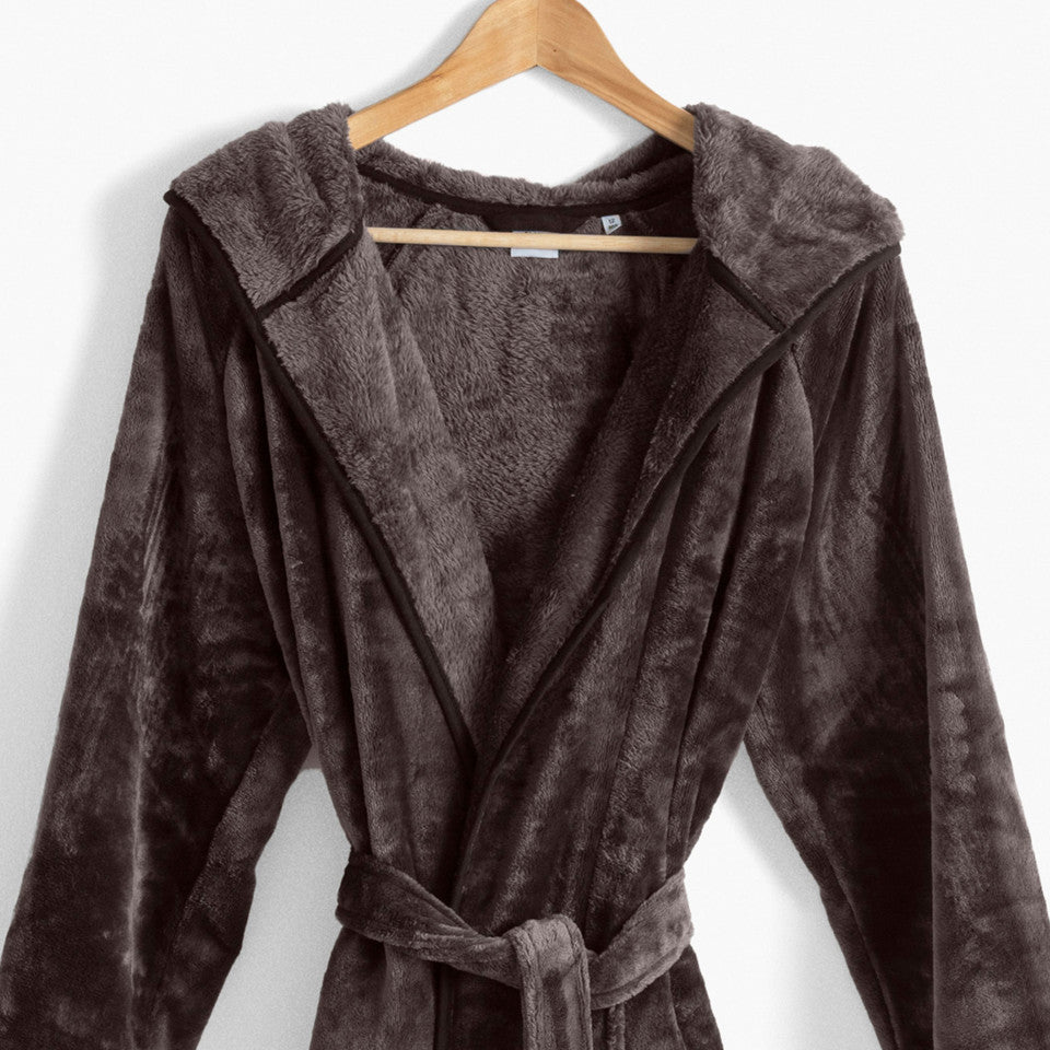 Gaspard fleece hooded dressing gown for teens