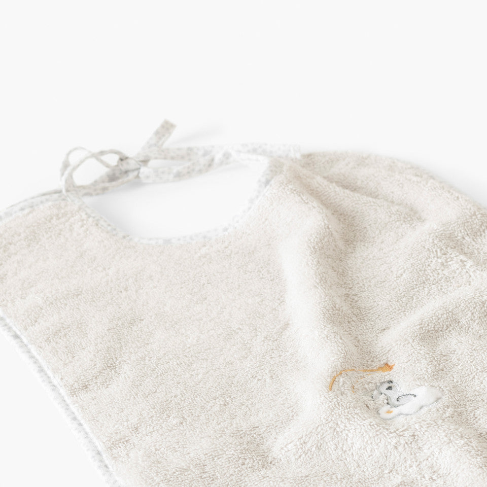 Organic cotton bib Illumine chalk