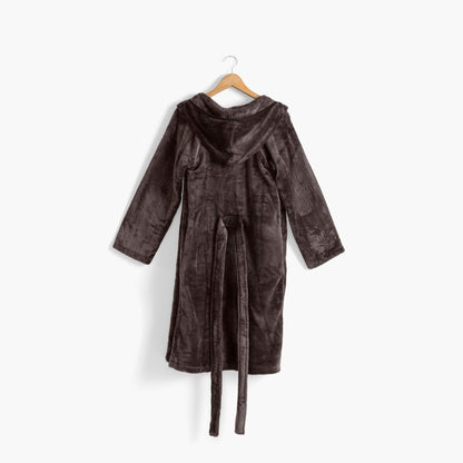 Gaspard fleece hooded dressing gown for teens