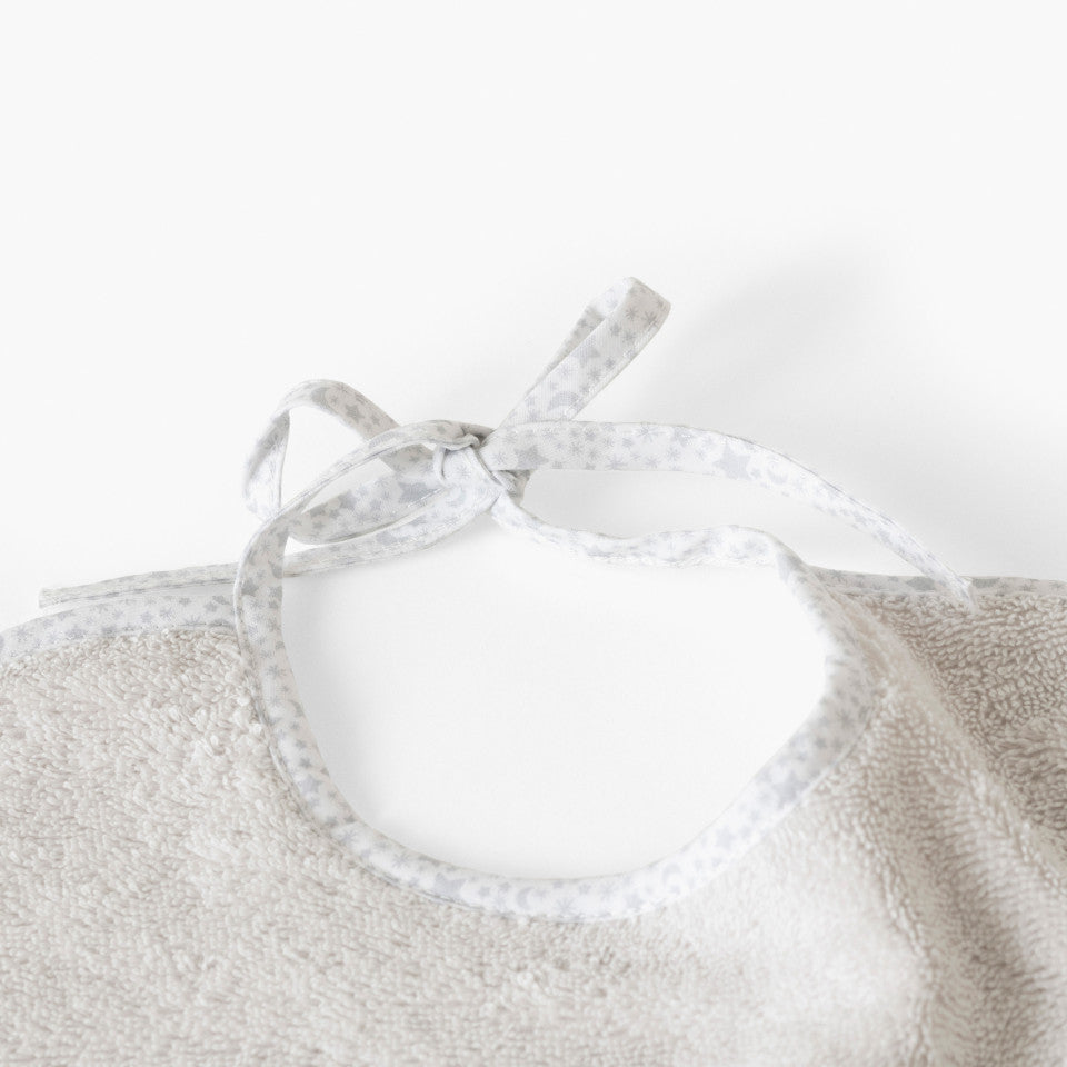 Organic cotton bib Illumine chalk