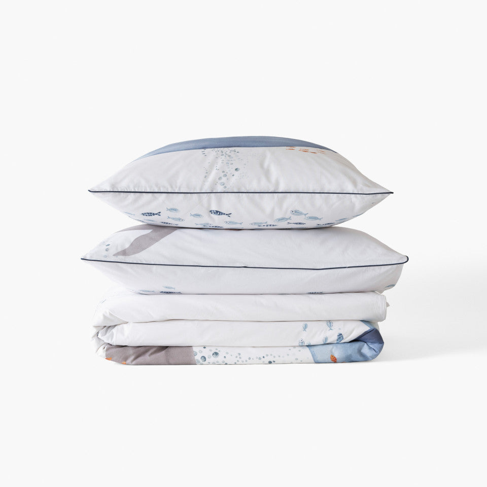 Oceanos pure cotton reversible duvet cover