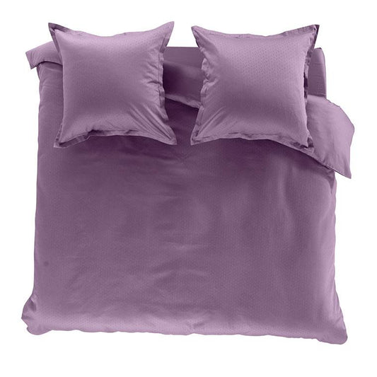 MAESTRO  washed cotton satin duvet cover prune