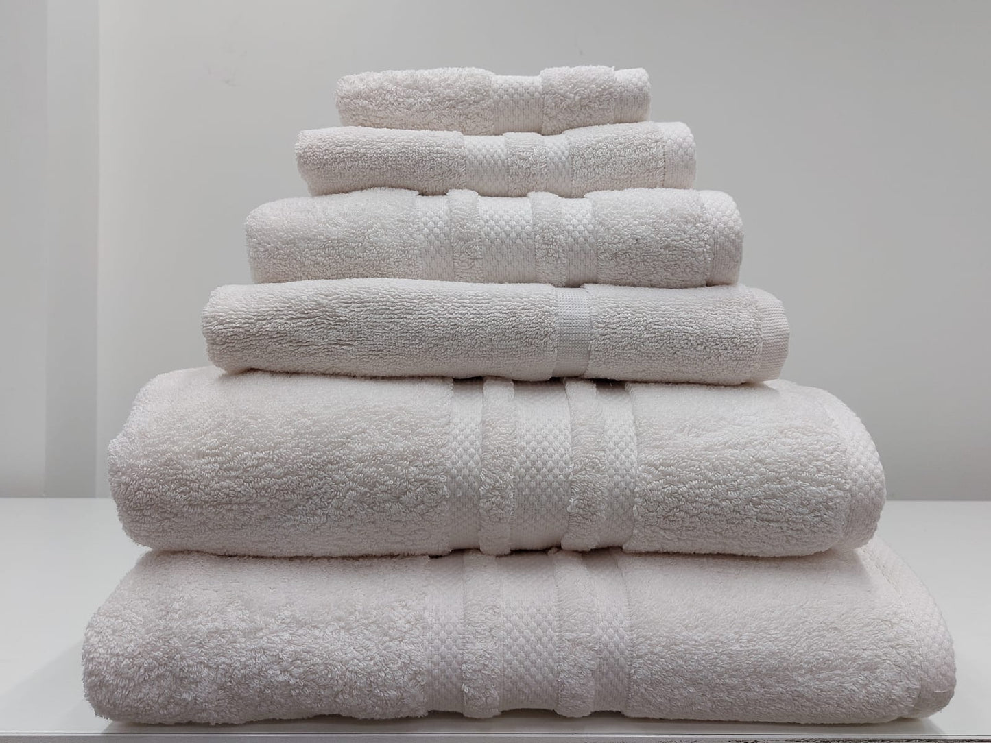 BIANCA cotton medium bath towel light ivory