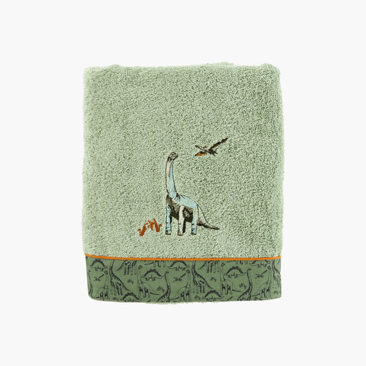 Organic cotton bath towel Dinotopi khaki