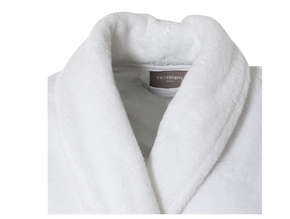 ELLA Women's soft cotton bathrobe white