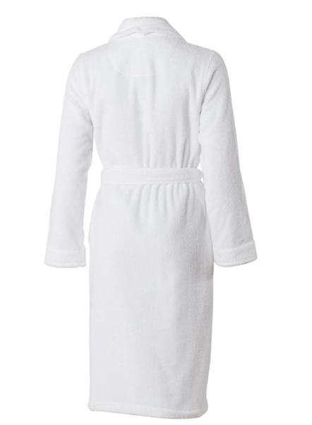 ELLA Women's soft cotton bathrobe white