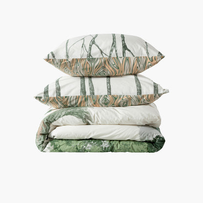 Monarbre  organic washed cotton percale reversible duvet cover