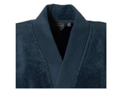 ROMEO soft cotton men's bathrobe blue